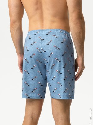 Homewear-Shorts aus Jersey-Stretch mit Loriot-Print