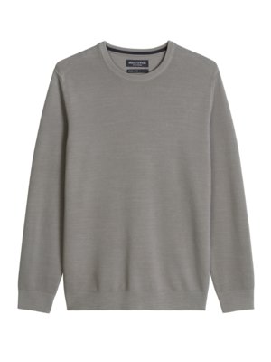 Strick-Pullover mit Reiskorn-Struktur aus Bio-Baumwolle