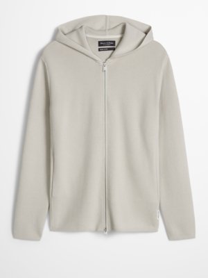 Strickjacke aus Bio-Baumwolle mit Kapuze, Regular Fit