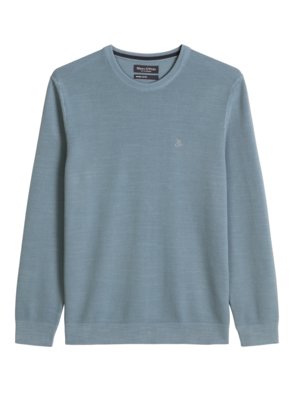 Strick-Pullover mit Reiskorn-Struktur aus Bio-Baumwolle