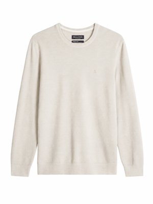 Strick-Pullover mit Reiskorn-Struktur aus Bio-Baumwolle