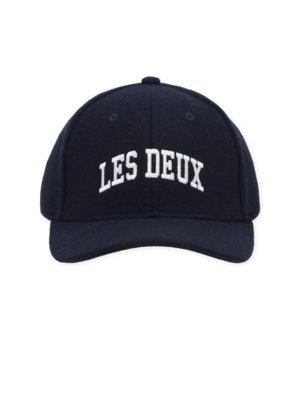Flanell Cap aus einem Woll-Mix mit Label-Schriftzug