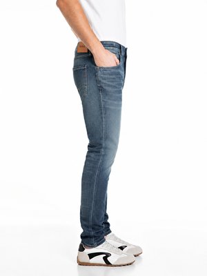 Jeans Anbass mit Stretch und Waschung, Slim Fit