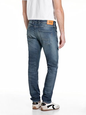 Jeans Anbass mit Stretch und Waschung, Slim Fit