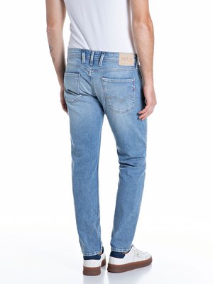 Jeans Anbass mit Stretch im Bleached-Look, Slim Fit