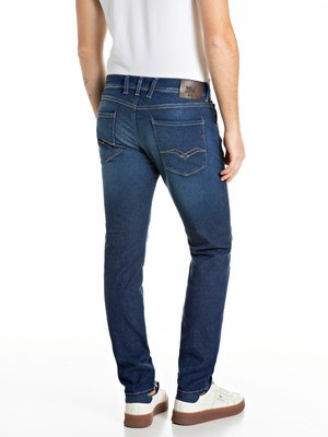 Jeans Anbass Hyperflex mit Stretch und Waschung, Slim Fit