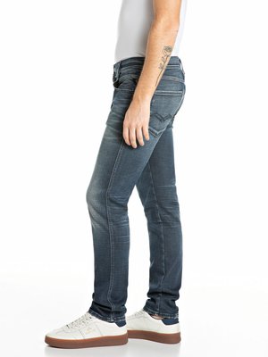 Stretch-Jeans Anbass mit Waschung im Used-Look, Slim Fit