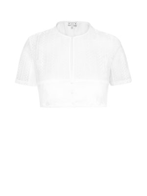 Dirndlbluse Selma mit Spitze und Stretch-Rücken