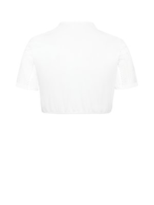 Dirndlbluse Selma mit Spitze und Stretch-Rücken