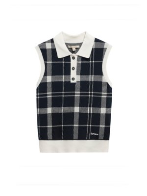 Damen Pullunder Allerdale aus Baumwolle mit Tartan-Muster