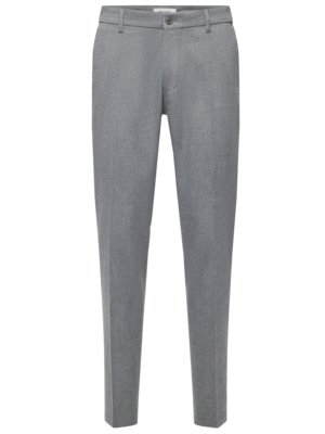 Flanellhose mit Stretch und Dehnbundeinsätzen, Regular Fit