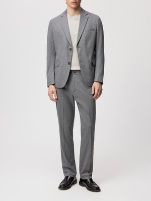 Flanellhose mit Stretch und Dehnbundeinsätzen, Regular Fit