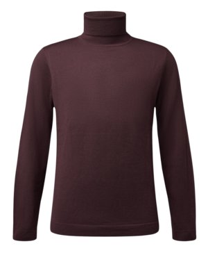 Rollkragenpullover aus leichtem Schurwoll-Strick