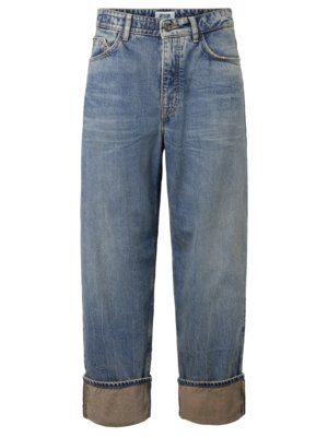 Jeans aus Baumwolle mit dezenter Waschung, Loose Fit