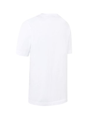Baumwoll-T-Shirt mit Label-Print auf der Brust, Relaxed Fit