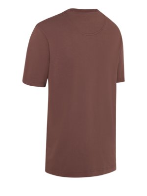 Unifarbenes Stretch-T-Shirt mit aufgesetzter Brusttasche, Relaxed Fit