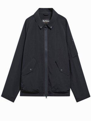 Leichte Hemdjacke mit knöpfbarem Stehkragen