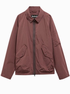 Leichte Hemdjacke mit knöpfbarem Stehkragen