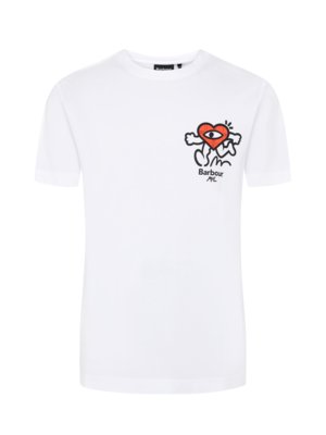 T-Shirt mit rückseitigem Camping-Motiv, Relaxed Fit