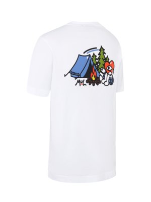 T-Shirt mit rückseitigem Camping-Motiv, Relaxed Fit