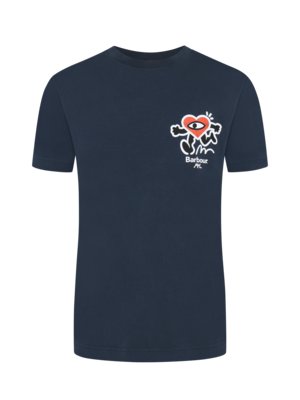 T-Shirt mit rückseitigem Camping-Motiv, Relaxed Fit