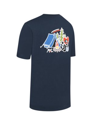 T-Shirt mit rückseitigem Camping-Motiv, Relaxed Fit