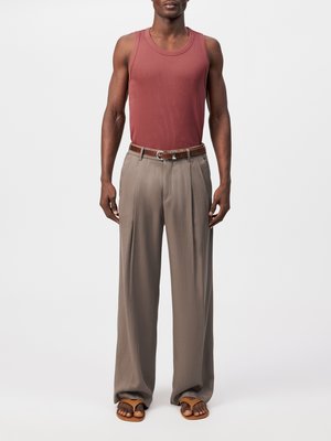 Weit fallende Bundfaltenhose mit Lyocell-Anteil