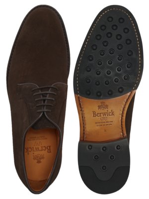 Klassische Derby-Schuhe aus Wildleder mit rutschfester Sohle