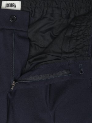 Elastische Bundfaltenhose Chasy mit verkürzter Länge, Regular 