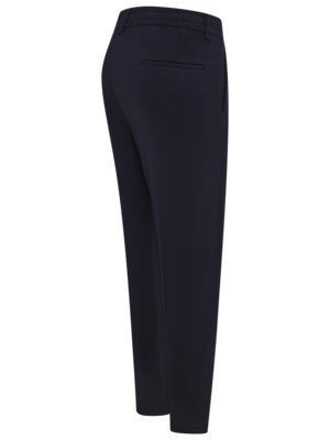 Elastische Bundfaltenhose Chasy mit verkürzter Länge, Regular 