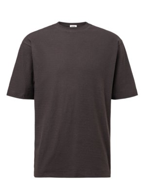 T-Shirt aus Baumwolle und Stretch mit Zickzack-Muster