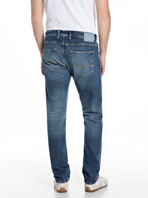 Jeans Grover mit dezenter Waschung und Stretchanteil, Straight Fit