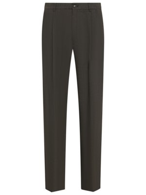 Bundfaltenhose Leek aus einem Leinen-Mix, Relaxed Fit