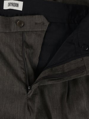 Bundfaltenhose Leek aus einem Leinen-Mix, Relaxed Fit