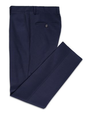 Anzughose aus Schurwolle mit Pinpoint-Muster, Slim Fit