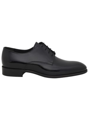 Handgefertigte Derby-Schuhe aus poliertem Leder