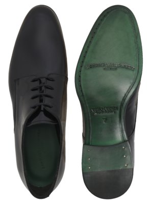 Handgefertigte Derby-Schuhe aus poliertem Leder