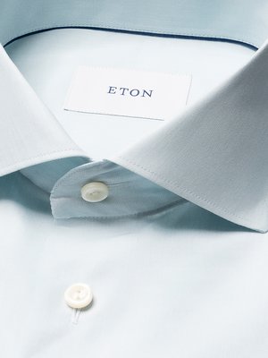 Strukturiertes Baumwollhemd in End-on-End-Webart, Slim Fit