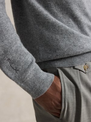 Feinstrick-Hoodie aus speziellem und waschbarem Kaschmir