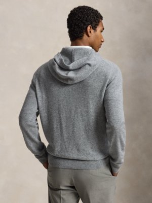 Feinstrick-Hoodie aus speziellem und waschbarem Kaschmir