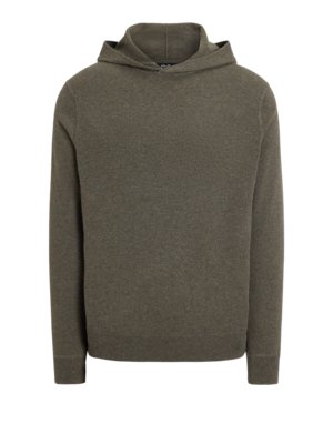 Feinstrick-Hoodie aus speziellem und waschbarem Kaschmir