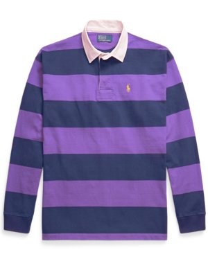 Rugbyshirt mit Blockstreifen und kleiner Pony-Stickerei