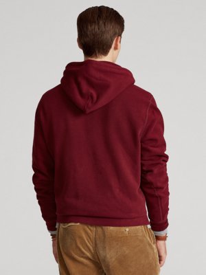 Hoodie aus einem Baumwollgemisch mit Logo-Stickerei