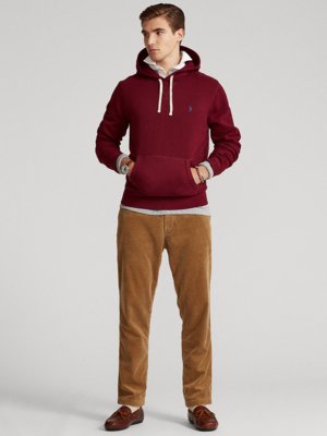 Hoodie aus einem Baumwollgemisch mit Logo-Stickerei