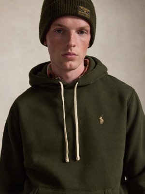 Hoodie aus einem Baumwollgemisch mit Logo-Stickerei