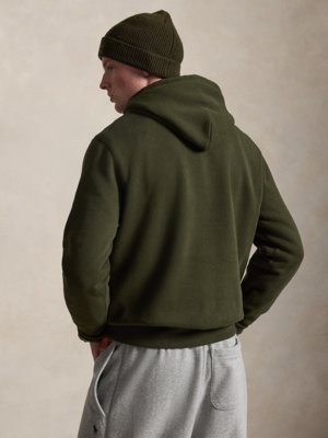 Hoodie aus einem Baumwollgemisch mit Logo-Stickerei