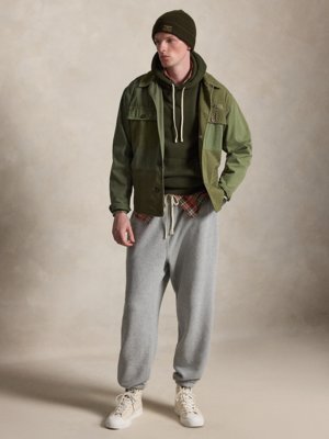 Hoodie aus einem Baumwollgemisch mit Logo-Stickerei