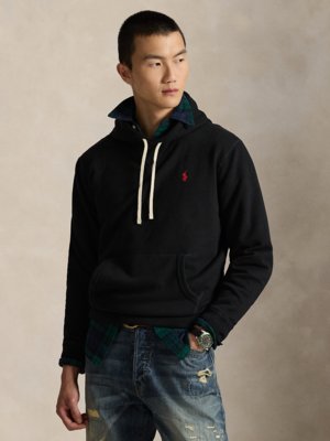 Hoodie aus einem Baumwollgemisch mit Logo-Stickerei