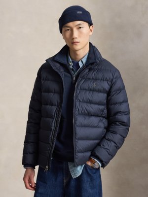 Steppjacke mit Daunenfüllung und Logo-Stickerei