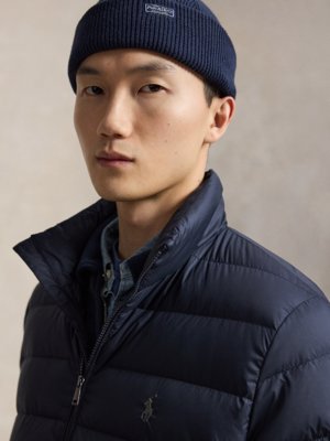 Steppjacke mit Daunenfüllung und Logo-Stickerei